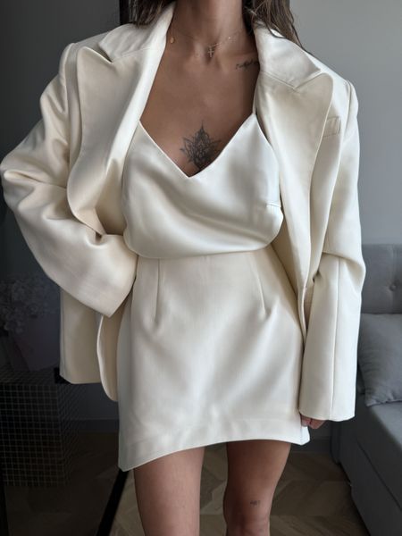 Сет молочного кольору (оверзайз жакет + спідниця) Premium XS/S cutiesuit09xs-s фото