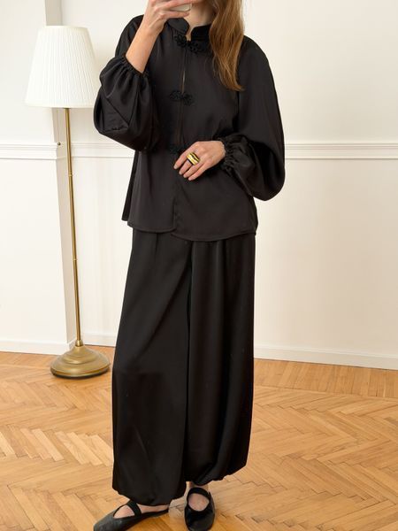 Сет: блуза та штани аладіни чорного кольору XS/S 0404012xss фото