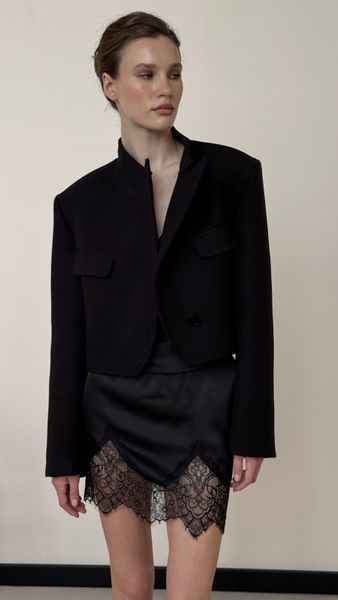 Коротке пальто чорного кольору Fall Winter XS/S vocutiee008xss фото