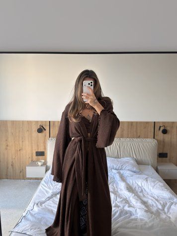 Кардиган з трикотажної в'язки шоколадного кольору cutietr115 фото