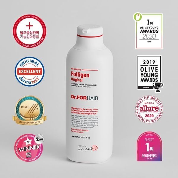 Шампунь против выпадения волос Dr.FORHAIR Folligen Shampoo, 500мл 8809485531038 фото