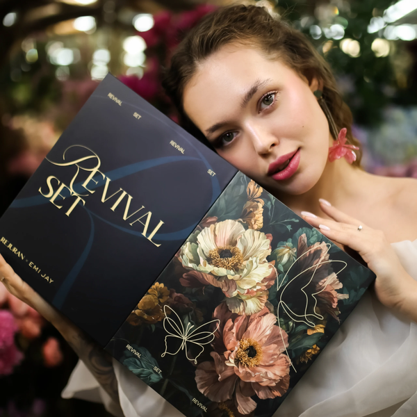 Лімітований набір для відновлення та сяйва шкіри Rejuran x Emi Jay Revival Set (Кушон + Патчі + Маска + Заколка) rejuraEminset  фото