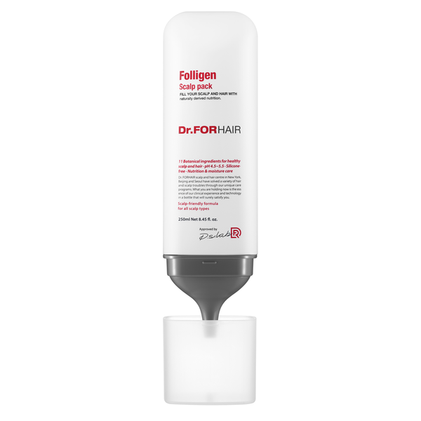 Оздоравливающая маска для кожи головы Dr.FORHAIR Folligen Scalp Pack, 250мл 8809485532011 фото