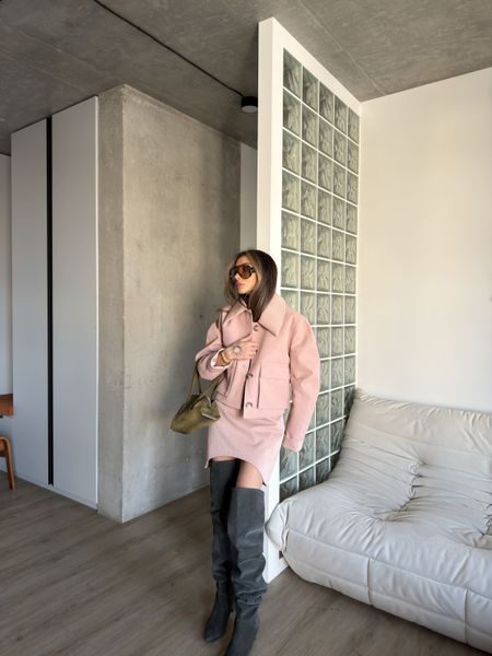 Куртка з екозамші на ґудзиках рожевого кольору XS/S cutiecot029xss фото