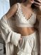 Сет з бежевого трикотажу з шортами (кімоно+топ+шорти) XS/S cutiesetbeige01S фото 3