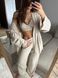 Сет з бежевого трикотажу з штанами (кімоно+топ+штани) XS/S cutiesetbeige02S фото 1