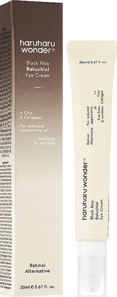 Крем з бакучіолом для шкіри навколо очей / Haruharu Wonder Black Rice Bakuchiol Eye Cream 20ml 1120350 фото