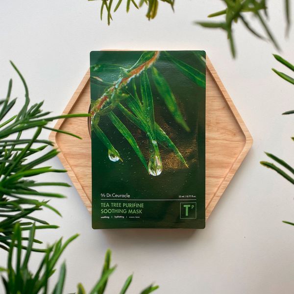 Набір заспокійливих масок з екстрактом чайного дерева Dr.Ceuracle Tea Tree Purifine Soothing Mask, 23мл * 10шт 8806133614471 фото